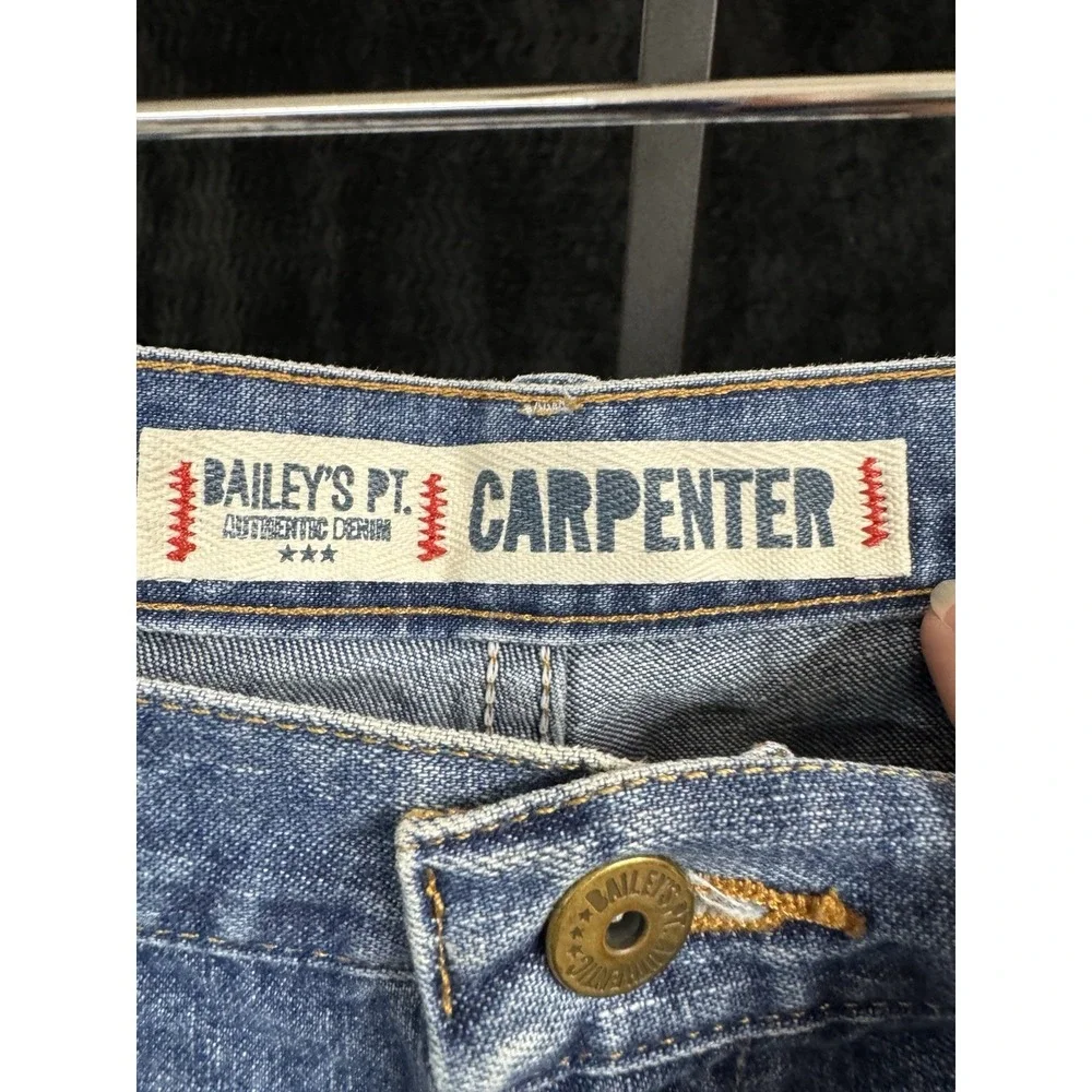 Bailey's Pt Carpenter Jeans Men's 36x34 Blue Denim Utility Work Pants Cotton